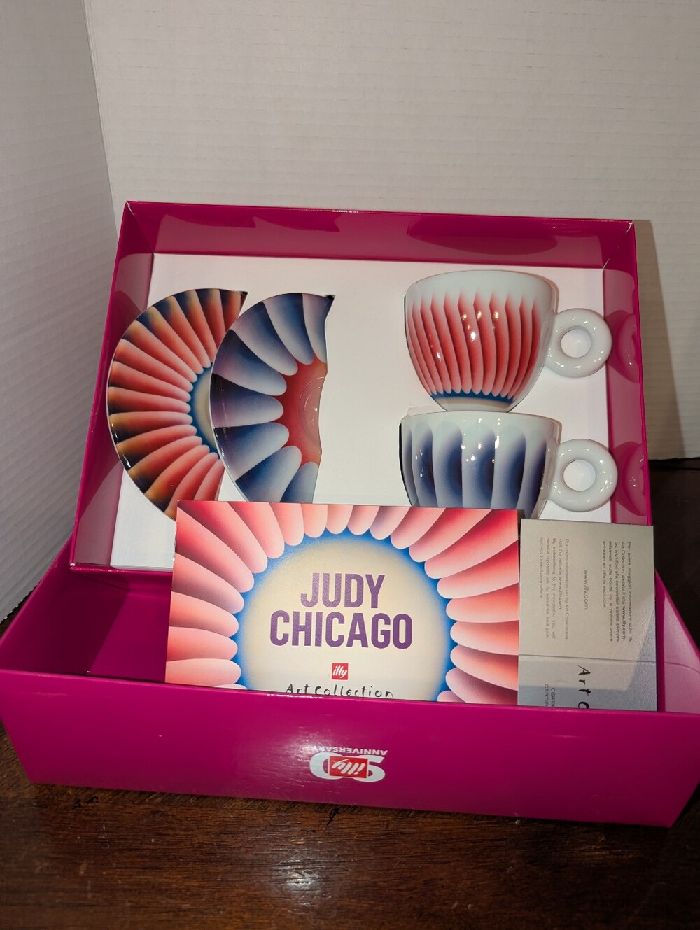 Judy Chicago Art Collection Ceramic Cup and Saucer Set - Multicolor